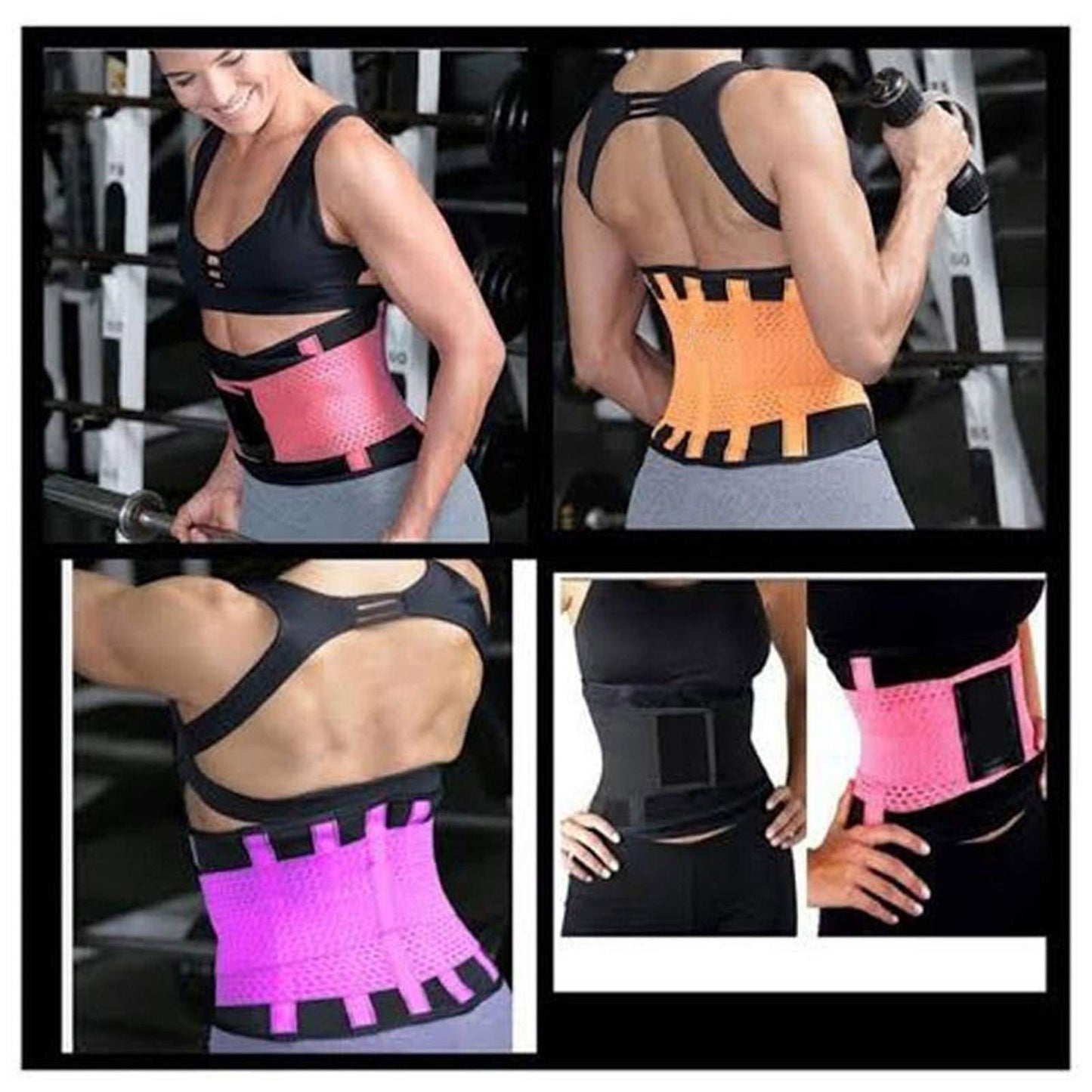 VENUZOR Waist Trainer Belt for Women - Waist Cincher Trimmer - Slimming Body Shaper Belt - Sport Girdle Belt (UP Graded)(Hot Pink,Small)