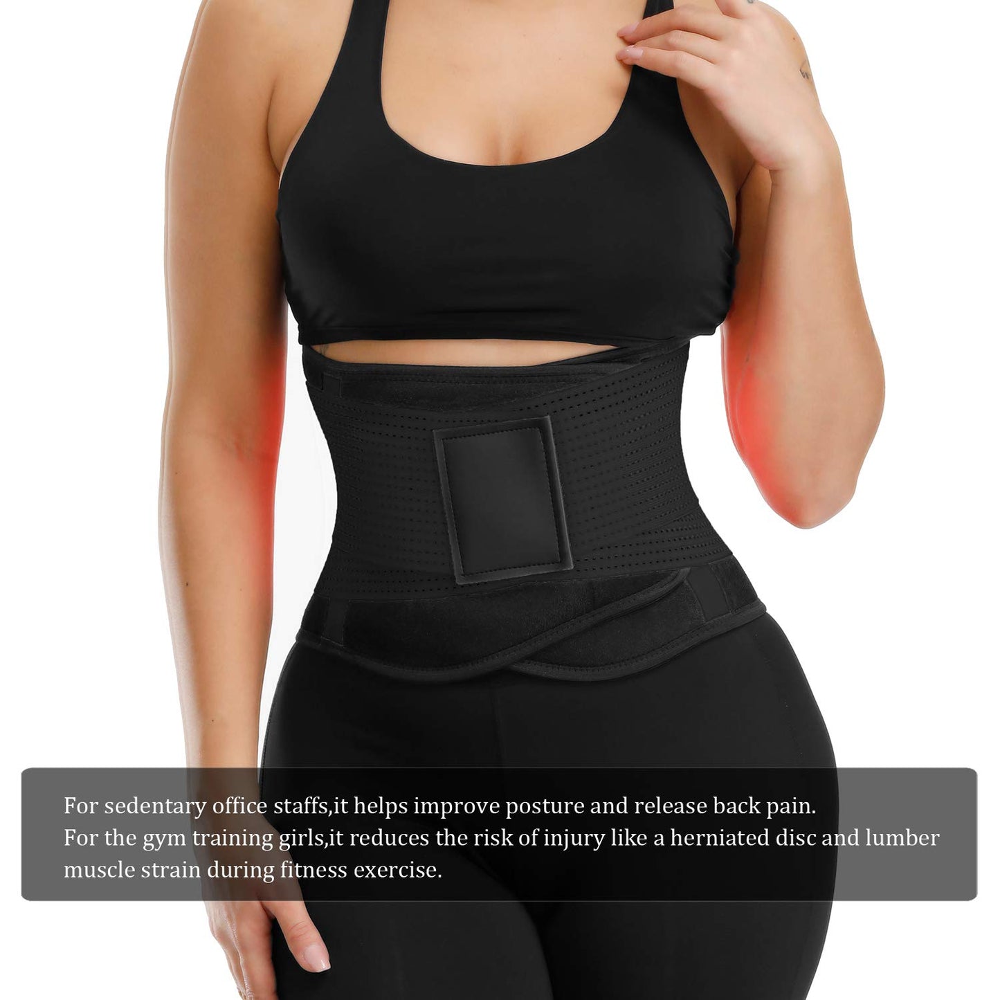 VENUZOR Waist Trainer Belt for Women - Waist Cincher Trimmer - Slimming Body Shaper Belt - Sport Girdle Belt (UP Graded)(Hot Pink,Small)