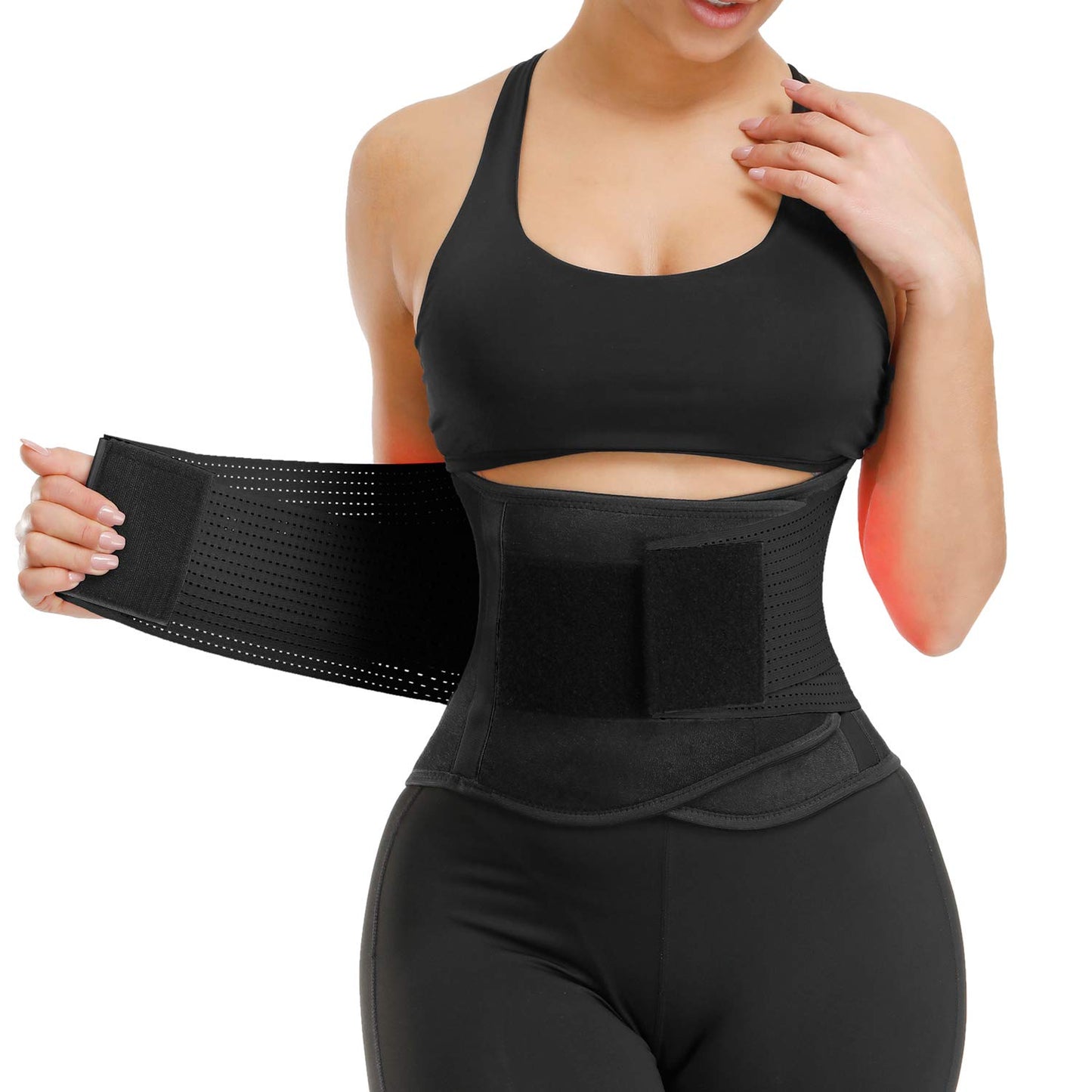 VENUZOR Waist Trainer Belt for Women - Waist Cincher Trimmer - Slimming Body Shaper Belt - Sport Girdle Belt (UP Graded)(Hot Pink,Small)