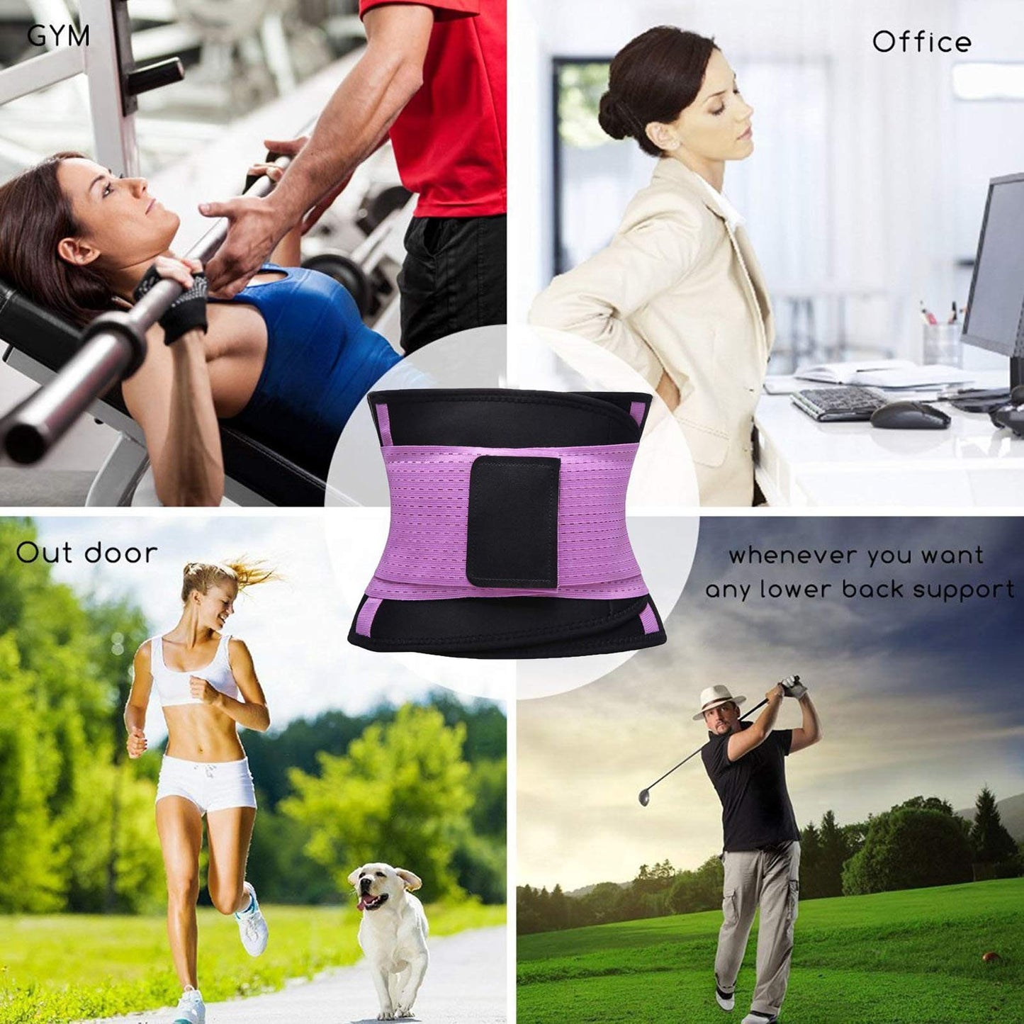 VENUZOR Waist Trainer Belt for Women - Waist Cincher Trimmer - Slimming Body Shaper Belt - Sport Girdle Belt (UP Graded)(Hot Pink,Small)