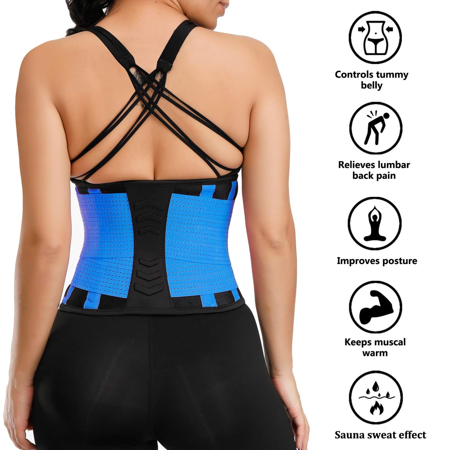 VENUZOR Waist Trainer Belt for Women - Waist Cincher Trimmer - Slimming Body Shaper Belt - Sport Girdle Belt (UP Graded)(Hot Pink,Small)