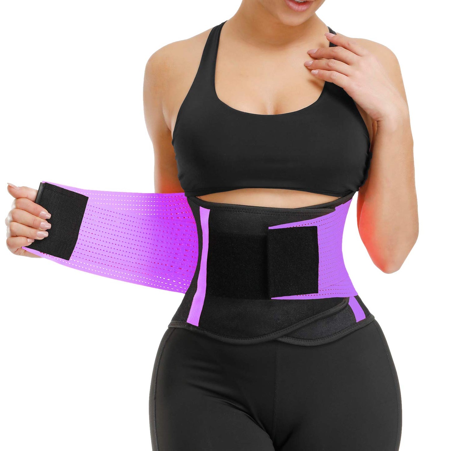 VENUZOR Waist Trainer Belt for Women - Waist Cincher Trimmer - Slimming Body Shaper Belt - Sport Girdle Belt (UP Graded)(Hot Pink,Small)