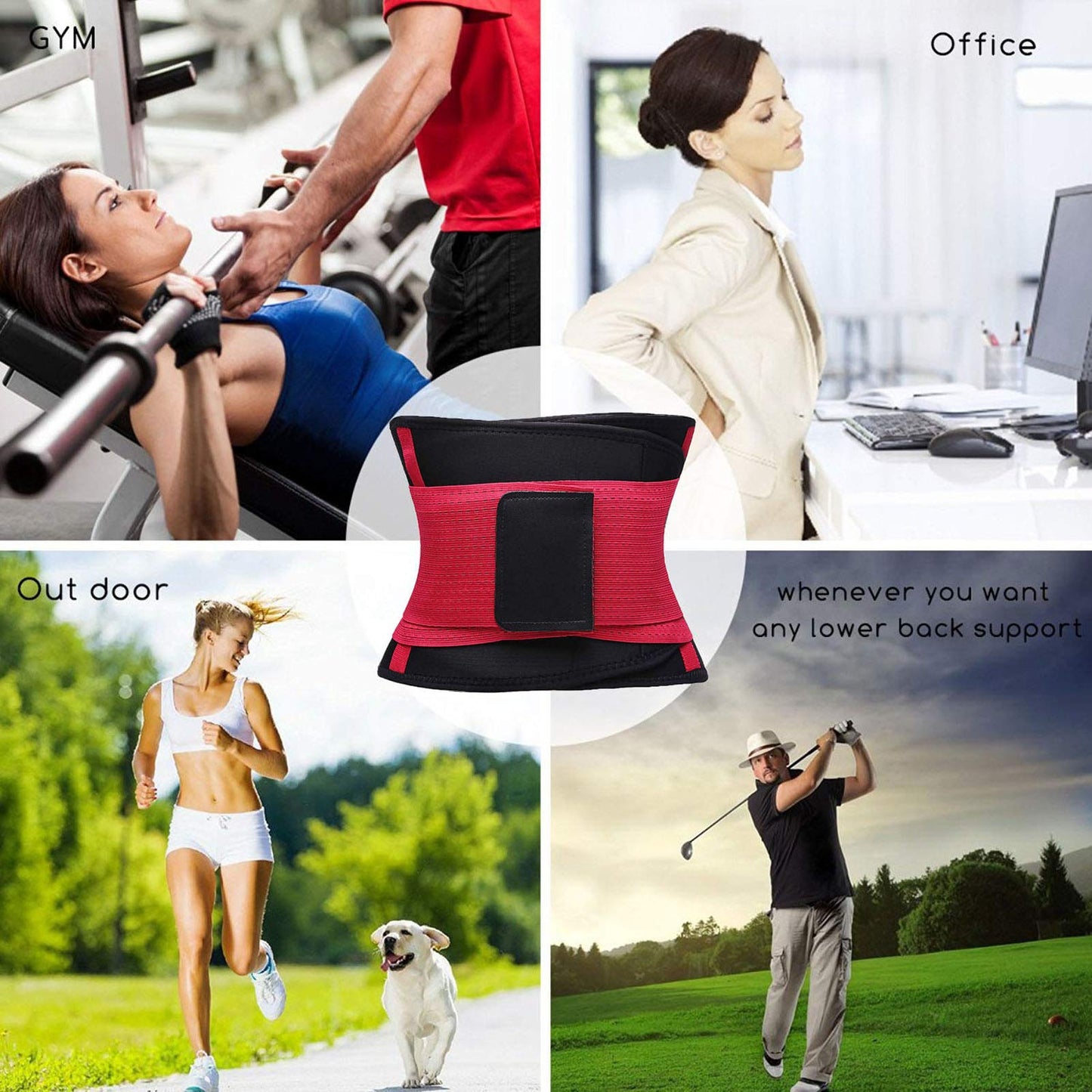 VENUZOR Waist Trainer Belt for Women - Waist Cincher Trimmer - Slimming Body Shaper Belt - Sport Girdle Belt (UP Graded)(Hot Pink,Small)