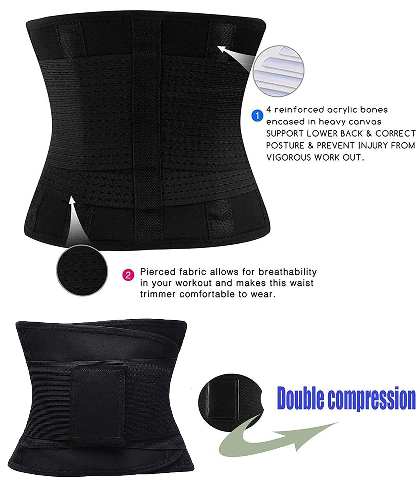 VENUZOR Waist Trainer Belt for Women - Waist Cincher Trimmer - Slimming Body Shaper Belt - Sport Girdle Belt (UP Graded)(Hot Pink,Small)