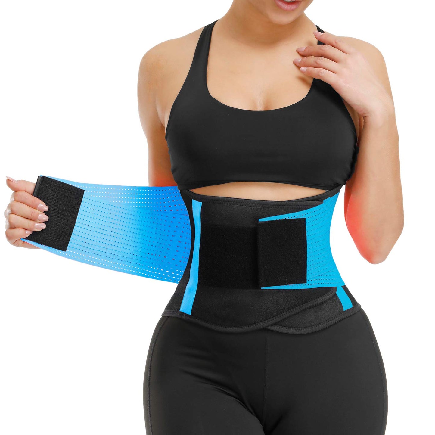 VENUZOR Waist Trainer Belt for Women - Waist Cincher Trimmer - Slimming Body Shaper Belt - Sport Girdle Belt (UP Graded)(Hot Pink,Small)